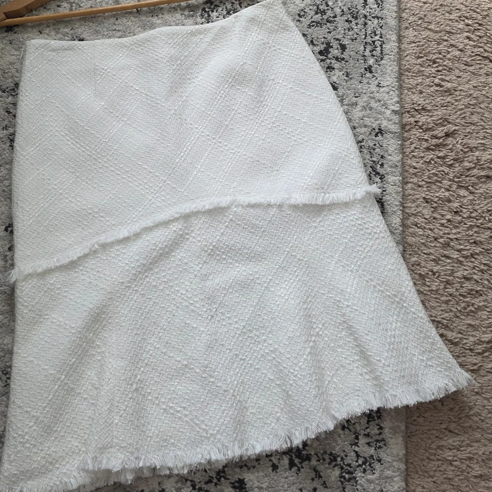 Tweed Pencil Skirt Womens 6 White Preppy City Chic White House Blaack Market